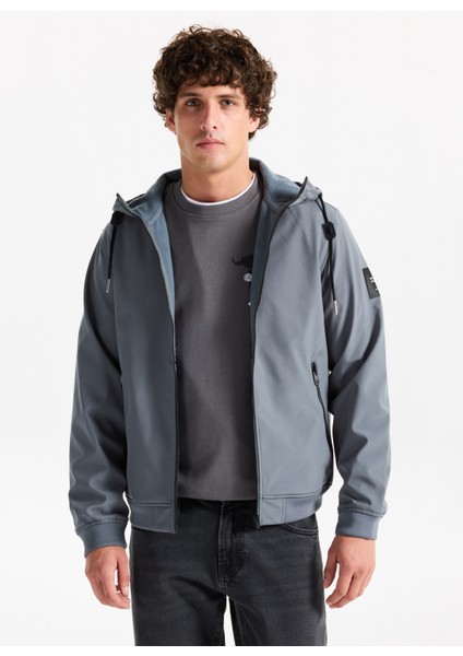 Gri Erkek Mont 12236300_JJEBASIC Softshell Hood No fırsatları