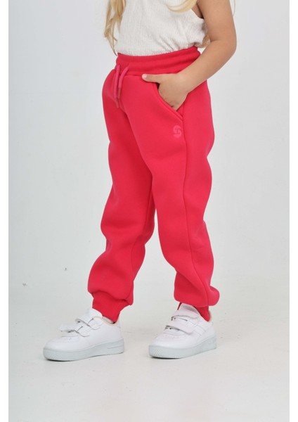 Kız Çocuk T Logo Nakışlı Eşofman Alt modelleri