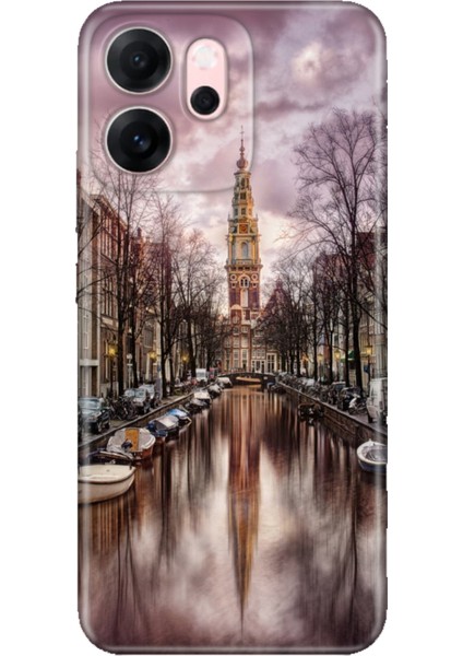 Oppo Reno 14F Kılıf Dekoratif Silikon Baskılı Kapak Amsterdam