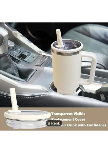 Quencher ile Uyumlu 1.18 Litre Pipetli Dökülmez Sızdırmaz Plastik Kapak Beyaz 1 Adet modelleri