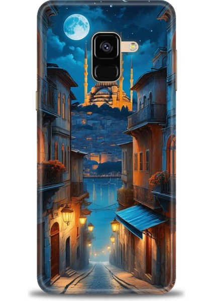 Samsung Galaxy A8 2018 Hd Baskılı Kılıf + 9h Nano Tam Kaplayan Ekran Koruyucu 221