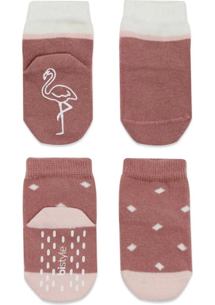 Hayvan Figür Kaymaz Kız Soket Çorap 2'li Pudra modelleri