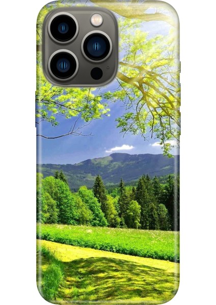 iPhone 14 Pro Kılıf Silikon Moderna Resimli Desenli Mis Oksijen