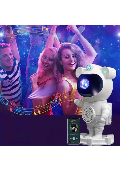 Akıllı Astronot Projeksiyon Gece Aydınlatma &amp;amp; Bluetooth Hoparlör (5361)