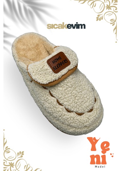 Kadın Ev Terliği Hafif Tabanlı Sıcak Tutan Kışlık Kadın Ev Terliği Çeyiz Terliği Ekru fırsatları