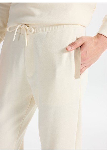 D5WM-EA3828 Krem Relaxed Düz Erkek Eşofman Altı fırsatları