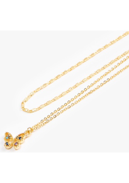 Kelebek Kolye 2 Sıralı Zincir modelleri