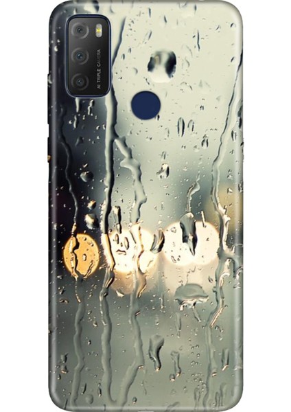 Tcl 20E Uyumlu Kılıf Silikon Desenli Resimli Kapak Yağmurlu Bir Akşam
