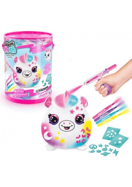 Airbrush Plush Peluş Squish Boya Kutusu Hobi Seti - 1 Adet