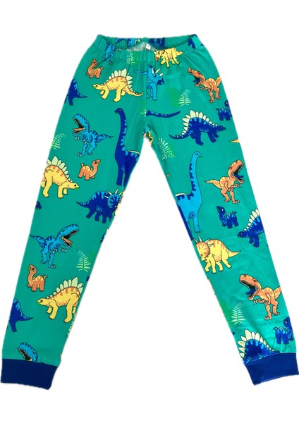 Erkek Çocuk Likralı Penye Kaliteli Dinozor Baskılı Pijama Takımı fırsatları