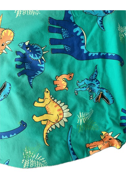 Erkek Çocuk Likralı Penye Kaliteli Dinozor Baskılı Pijama Takımı indirimleri