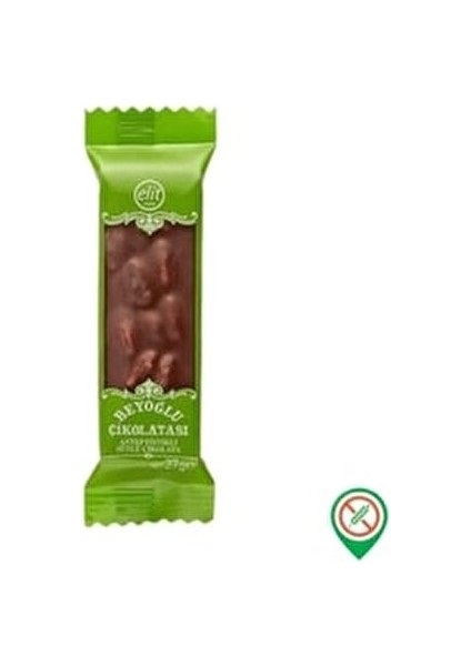 Beyoğlu Antep Fıstıklı Çikolata 27 gr Lezzetli Fıstık Aromasıyla Zenginleştirilmiş