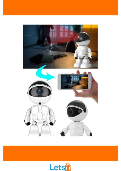 Robot Görünümlü Wi Fi Bebek Kamerası 355° Hareketli Gece Görüşlü fırsatları
