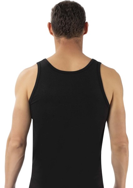 Erkek Pamuklu Penye Süprem Atlet | Siyah K0050 fiyatları