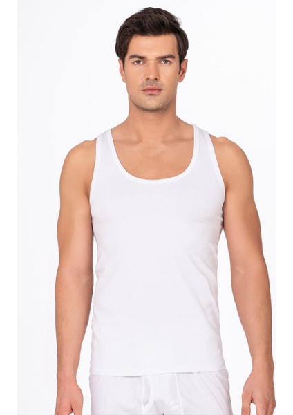 Erkek Pamuklu Modal Esnek Atlet Beyaz | K10852 fırsatları