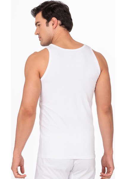 Erkek Pamuklu Modal Esnek Atlet Beyaz | K10852 indirimleri