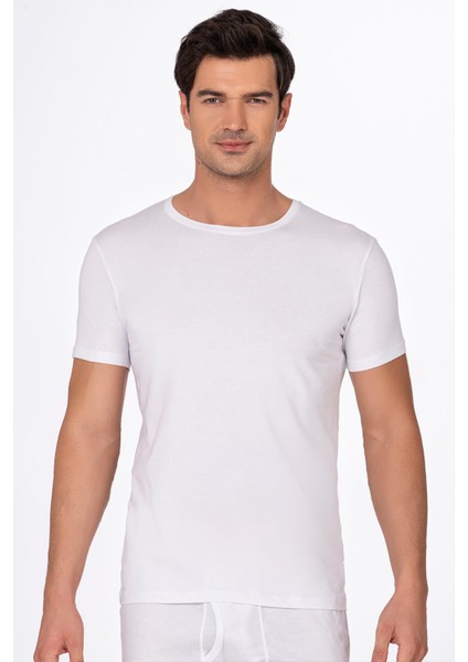 Erkek Pamuklu Modal Tişört Fanila | Beyaz K11144 fırsatları