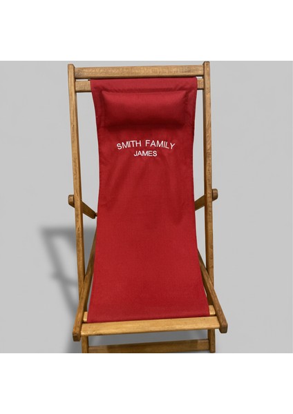 Ahşap Dinlenme Koltuğu, Katlanır Şezlong Kırmızı Yastıklı İsim Yazılabilir Tv Koltuğu ve Sandalyesi fiyatları