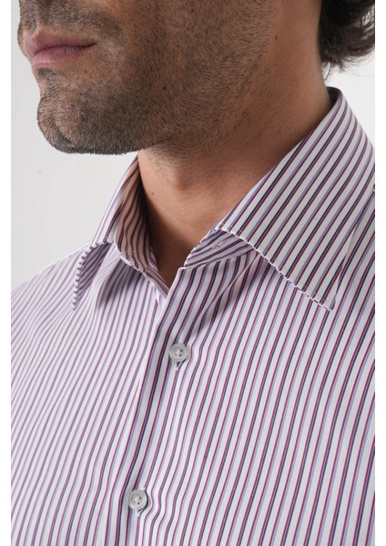 Regular Fit Uzun Kol Pamuk Erkek Bordo Gömlek GMCZG250031_D25 indirimleri
