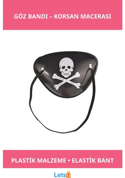 Eğlenceli Korsan Göz Bandı Yetişkin ve Çocuk Uyumlu