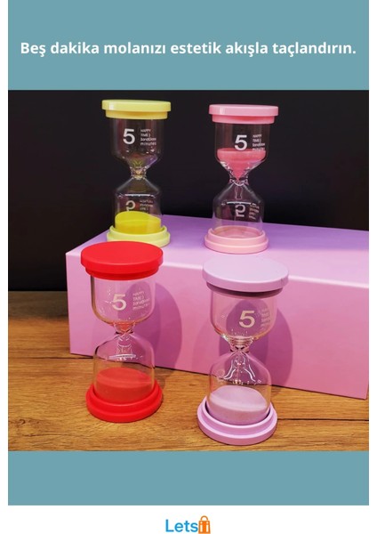5 Dakikalık Kaliteli Cam Kum Saati Dekoratif Zaman Ölçer fiyatları