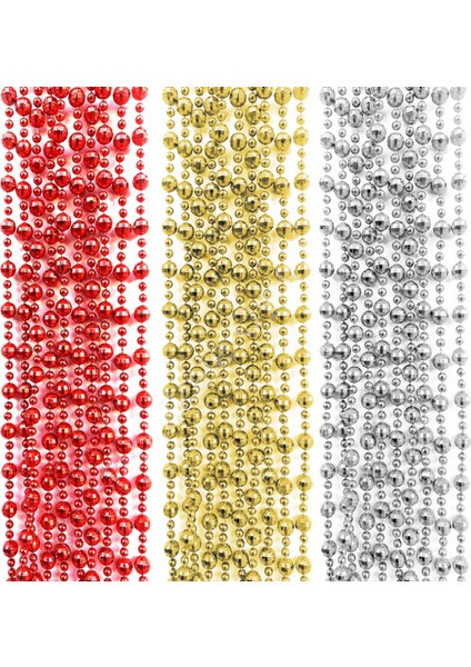 Yılbaşı Çam Ağacı Süsleme Zinciri 270 cm - Gold, Gümüş, Kırmızı Renk Seçenekleri fiyatları