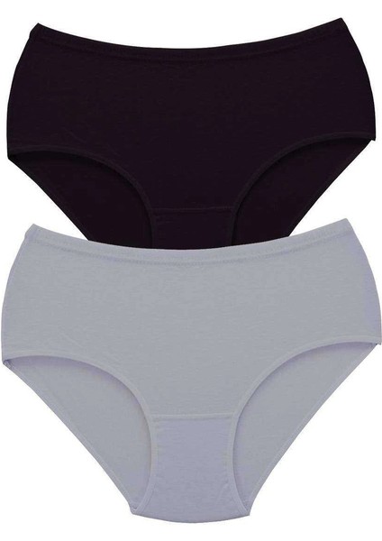 2 Adet Tutku Kadın Yüksek Bel Bato Kalın Lastik Külot S3