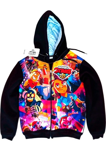 Çocuk Kapüşonlu Sweatshirt 3D Baskılı Oyun Karakterli