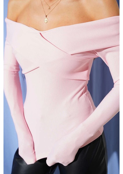Madonna Çapraz Yaka Bluz Pembe T4331 fırsatları