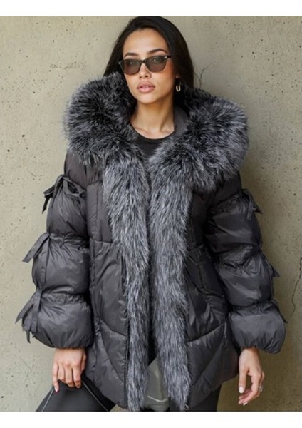 Kürklü Şişme Mont