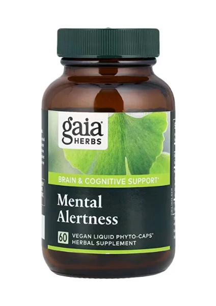Mental Alertness - Brain Support Supplement To Help Maintain Focus & Memory 60 Liquid Phyto-Caps