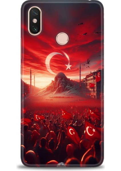 Xiaomi Mi Max 3 Kılıf Hd Baskılı Kılıf + 9h Nano Tam Kaplayan Ekran Koruyucu 39