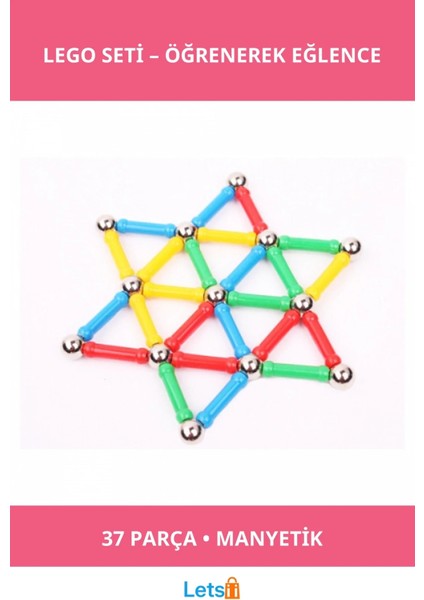 Manyetik Eğlenceli Yapı Seti 37 Parça