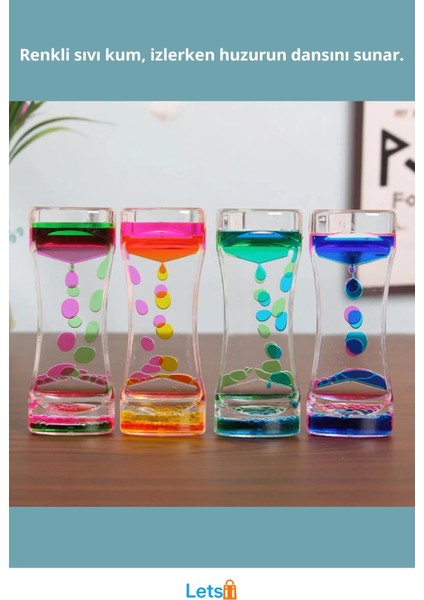 Dekoratif Sıvı Kum Saati Renkli ve Şık Tasarım fiyatları