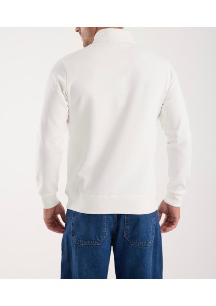 Fermuar Yaka Beyaz Regular Fit Uzun Kol fiyatları