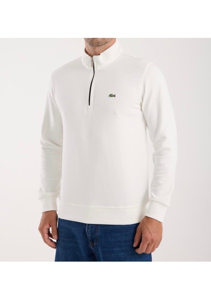 Fermuar Yaka Beyaz Regular Fit Uzun Kol modelleri