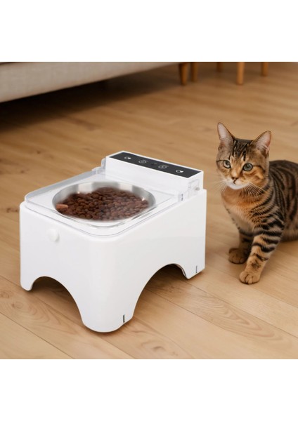 Akıllı Otomatik Kedi Mama Kabı Algılama Teknolojili Taze Tutan ve Şık Tasarım Sensörlü Mama Kabı fiyatları