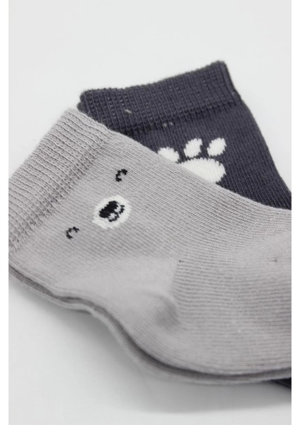 Bear Penye Soket Çorap 2'li Gri fırsatları