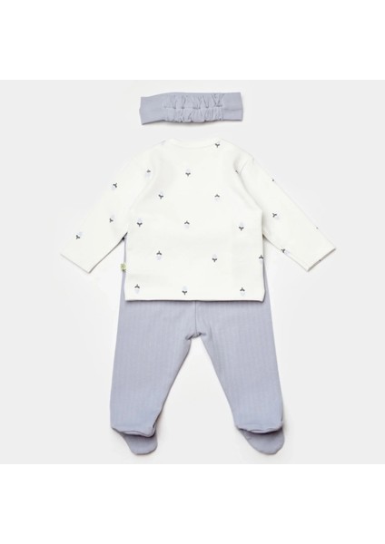 Love Floral 3 Parça Zıbın Seti Ekru Lila fiyatları