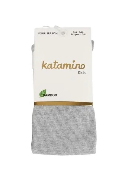 Kız Bambu Külotlu Çorap Gri