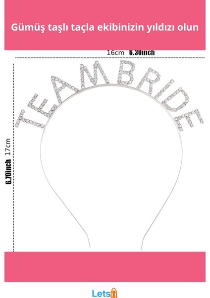 Gümüş Kaplama Kristal Taşlı Team Bride Taç fiyatları