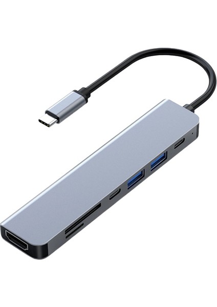 FA-7684C USB Type-C - HDMI + Sd/tf + USB 3.0 Adaptör + Pd Şarj