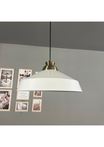 Lema Beyaz Tekli Avize Kum Saati Başlık Sarkıt Lamba Restoran Cafe Salon Avizeleri