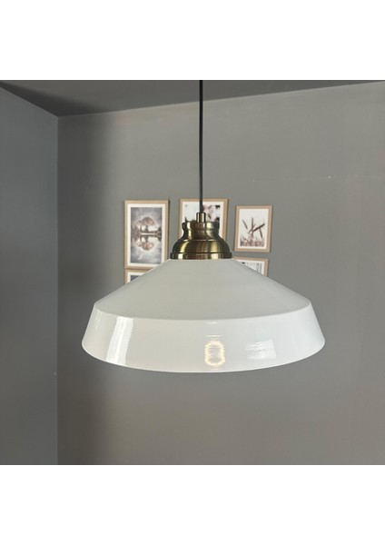 Lema Beyaz Tekli Avize Kum Saati Başlık Sarkıt Lamba Restoran Cafe Salon Avizeleri indirimleri