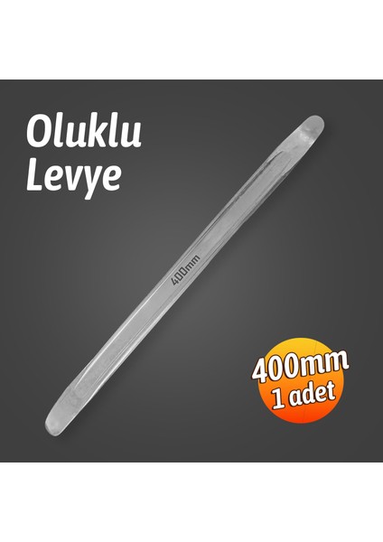 EL500 Oluklu Levye 400MM Gümüş Gri Profesyonel ve Hobi Amaçlı