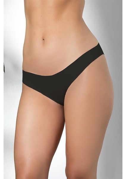 3'lü Dikişsiz, Iz Yapmaz, Lazer Kesim, Slip Külot Siyah (BRF21261)