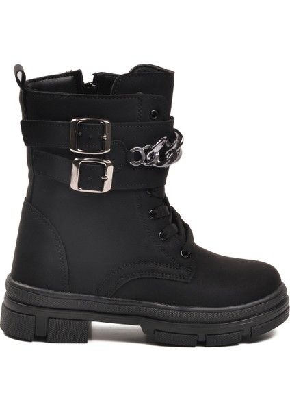 Siyah Içi Polarlı Kaymaz Taban Kız Çocuk Bot G-1001 F Zncr