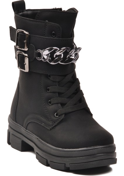 Siyah Içi Polarlı Kaymaz Taban Kız Çocuk Bot G-1001 F Zncr modelleri