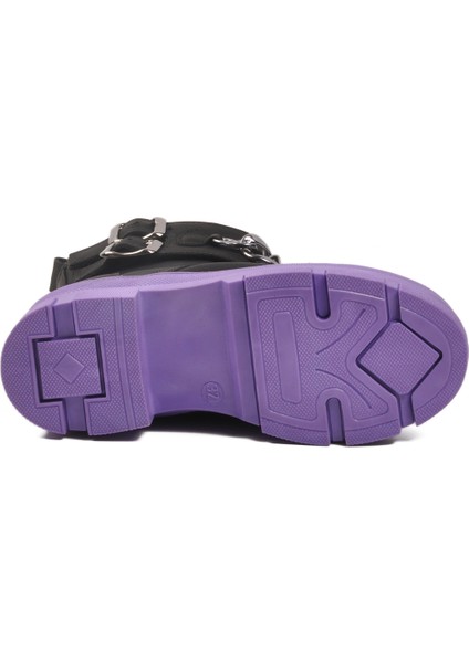 Siyah Lila Içi Polarlı Kaymaz Taban Kız Çocuk Bot G-1001 F Zncr indirimleri