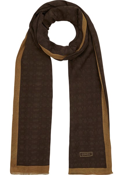 Kahve İpekevi Monogram Şal 4356